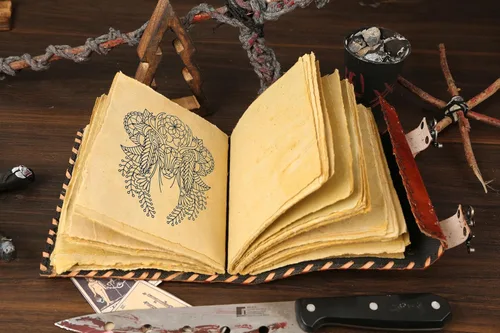 Miniatura 5 de ULCH Hocus Pocus, libro de hechizos Hocus Pocus, decoración de Halloween, libro de sombras y libro de hechizos con decoración de bruja y cerradura