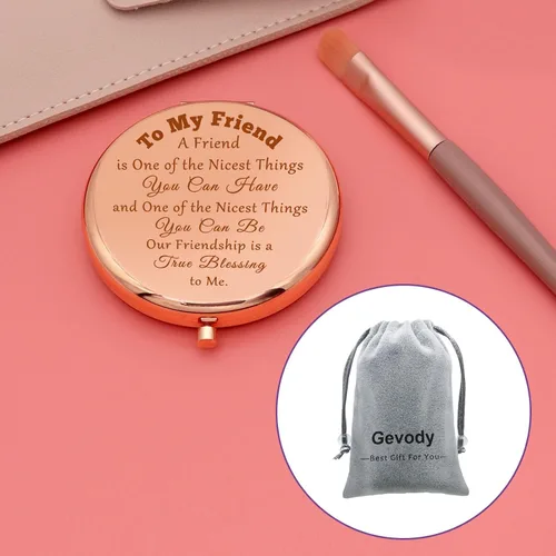 Miniatura 7 de Regalos de aliento de amistad, espejo de maquillaje compacto para mejor amiga, hermana del alma, regalos de cumpleaños, regalos de graduación