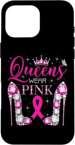 Miniatura 19 de iPhone 12 Pro Max Queens Wear Rosa Concientización del Cáncer de Mama Estuche con Cinta Rosa