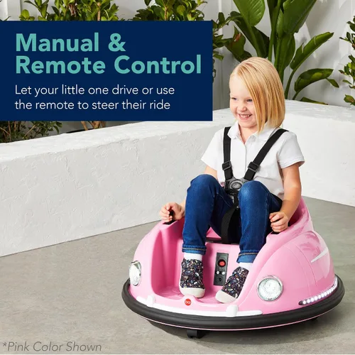Miniatura 3 de Best Choice Products Coche eléctrico de parachoques Bumpin de 6 V, para niños de 1.5 a 6 años, control remoto para padres, giro de 360 grados, Azul