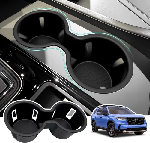 Miniatura 17 de Organizador de portavasos compatible con accesorios Chevy Equinox 2018-2024, sin ruido, a prueba de agua y polvo, TPE inserto para consola