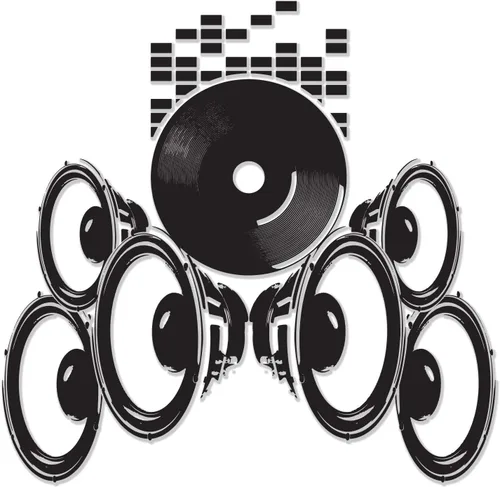 Adhesivo de vinilo de pared para altavoces de música, diseño de radio, impermeable, extraíble, para grabación, mural de casa de grabación de audio