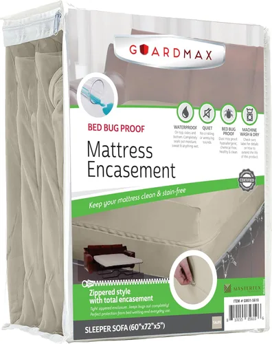 Miniatura 84 de Guardmax Funda de colchón de punto con cremallera, tamaño Queen, impermeable y a prueba de chinches, ropa de cama cómoda, suave y silenciosa con 2