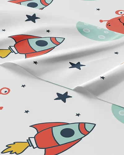 Miniatura 23 de CGK Linens Sábanas tamaño matrimonial, juego de 4 piezas, de zorro, flores, corazón, temática de animales, ultrasuave, transpirable, lavable a