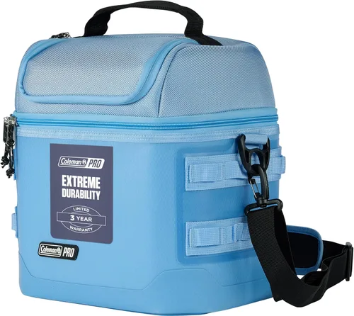 Miniatura 11 de Coleman Pro Hielera Suave Premium para 24 Latas, Tapa y Cuerpo Completamente Aislados se Mantiene Frío hasta 35 Horas, Excelente para Acampar, azul