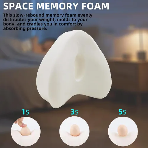 Miniatura 4 de Almohada de rodilla para dormir de lado, almohadas de alineación para dormir de lado, almohada de piernas de espuma viscoelástica con almohada