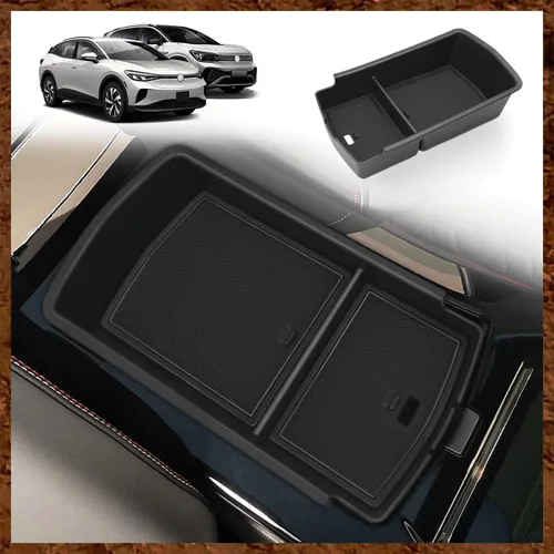 Miniatura 8 de Muslogy para VW ID.4 Bandeja para gafas de sol con ranura para tarjetas, organizador de almacenamiento, accesorios interiores aterciopelados