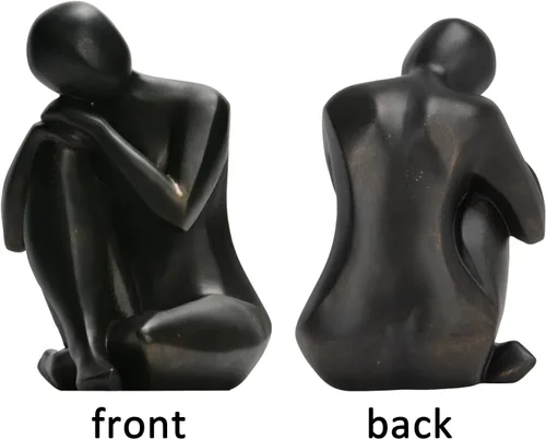 Miniatura 4 de Guichifun Estatua de pensador escultura abstracta de resina, figura coleccionable de mujer, arte en casa, oficina, estantería, objetos decorativos