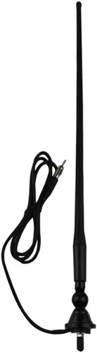 Herdio - Antena de radio marina impermeable con conector de 3.0mm, de goma, mástil flexible, dipolo, antena FM y AM para embarcación, coche, ATV,