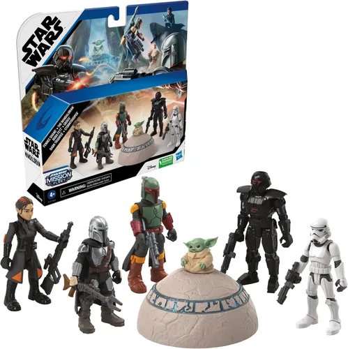 Miniatura 11 de STAR WARS Mission Fleet, juego de figuras de acción Mandalorian a escala de 2.5 pulgadas con 6 figuras y 8 accesorios, juguetes para niños y niñas
