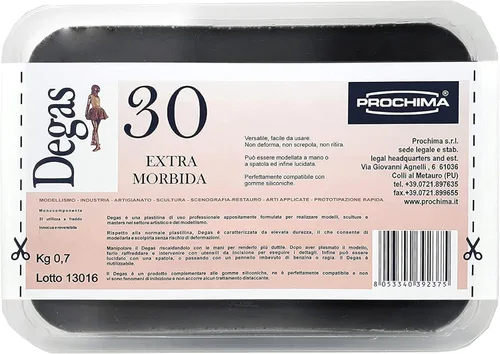 PROCHIMA, Degas 30 (suave), arcilla profesional a base de cera, ideal para hacer modelos y esculturas, no se deforma, no se agrieta ni encoge,