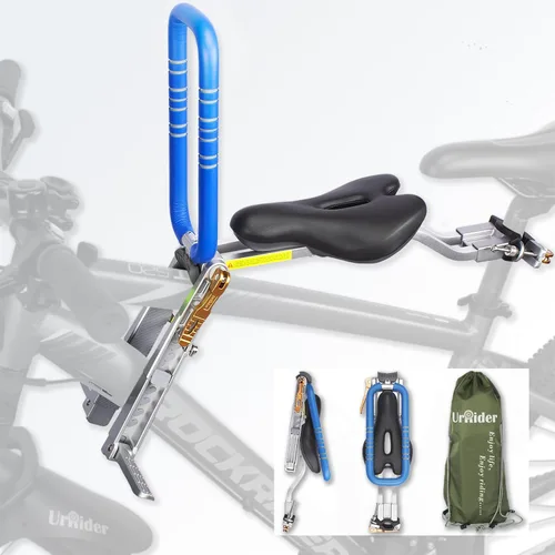 UrRider Asiento de bicicleta para niños, asiento de bicicleta para niños de montaje frontal, apto para bicicletas de montaña, bicicletas de crucero,