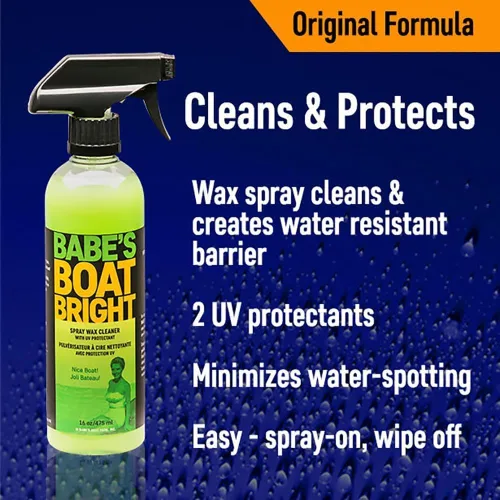 Miniatura 2 de Babe’s Boat Bright limpiador marino y protector UV para Gelcoat, vidrio, metal y vinilo – Añade brillo, repelente al agua y acabado sin manchas - 1
