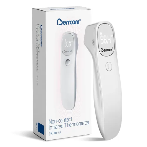 Miniatura 11 de Berrcom - Termómetro infrarrojo sin contacto para la frente para adultos y niños, termómetros digitales de fiebre 3 en 1 con pantalla LCD y alerta