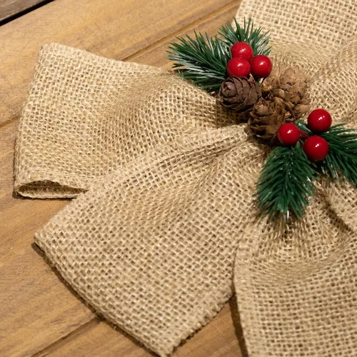 Miniatura 2 de LaRibbons Cinta de tela de arpillera de 3 pulgadas de ancho, 10 yardas, cinta marrón natural para manualidades de arcos, coronas, decoración