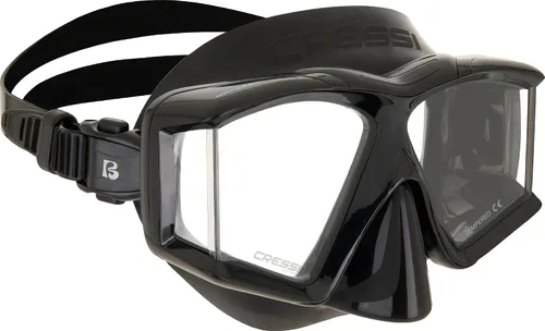 Miniatura 5 de Cressi Traveler Set - Adult Snorkel Set Wide View Mask, Dry Top Snorkel and Fins - Comfortable and Light - Designed in Italy Negro / transparente