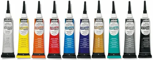 Pebeo Vitrea 160, Juego de 10 Delineadores de Pintura para Vidrio, Tubos de 20 ml 0.67 fl oz (Paquete de 10)