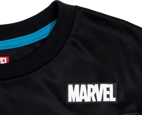 Miniatura 6 de Marvel Avengers - Conjunto de camiseta de manga corta y pantalones cortos de malla para niños
