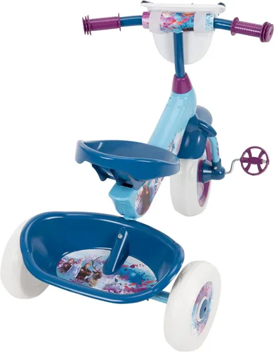 Miniatura 8 de Huffy Triciciclo de Disney Frozen 2 para niñas, ideal para mayores de 3 años, Anna, Elsa y Olaf, contenedores de almacenamiento para aperitivos