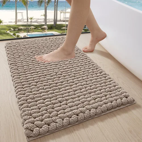Miniatura 14 de LUMI Alfombra de Baño de Lujo, Tapete de Baño Ultra Suave de Secado Rápido, Alfombra de Baño de Chenilla Gruesa Absorbente Antideslizante, Tapete