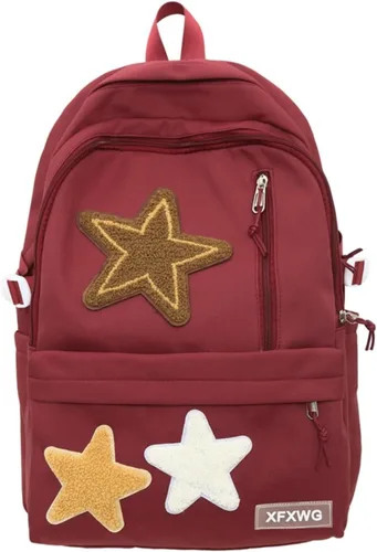 Miniatura 8 de Y2k - Mochila con colgante kawaii con diseño de estrellas estéticas, bonita bolsa para computadora portátil de preppy, suministros de regreso a