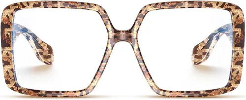 Miniatura 18 de VISOONE Gafas de bloqueo de luz azul TR90 de gran tamaño, accesorios de moda, sin receta para mujeres, Harvard café Malta