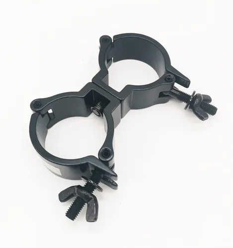 Miniatura 2 de 1.88-2 pulgadas braguero de iluminación doble giratorio acoplador DJ abrazaderas de luz aleación de aluminio resistente 220 libras para tubería