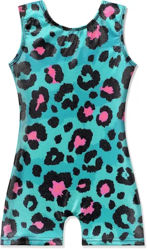 EQSJIU Leotardos de gimnasia para niñas y niños mosaico sirena mariposa estrellas leopardo galaxia teñido anudado cosmos leopardo