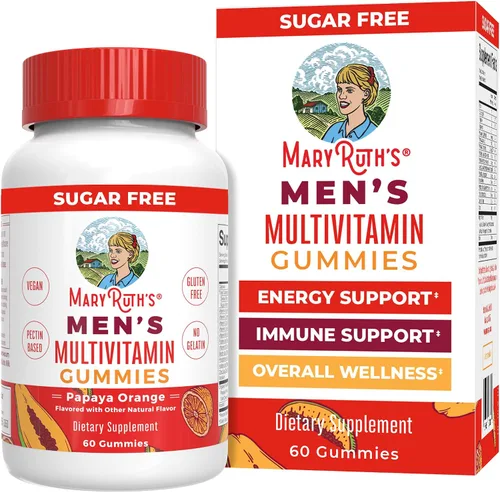 Gomitas multivitamínicas para hombre con ingredientes orgánicos, vitaminas veganas para hombres | Multivitamínicos diarios para hombres para apoyo