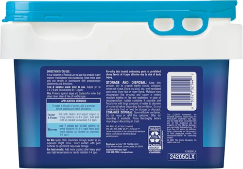 Miniatura 2 de Pastillas para cloración de larga duración Clorox Pool & Spa 23005 CLX Xtra Blue, de 3 pulgadas y 5 libras.