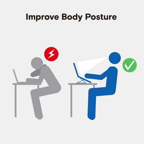 Miniatura 5 de MOFT Soporte para computadora portátil para escritorio, soporte de computadora adhesivo con doble ángulo, soporte elevador ergonómico