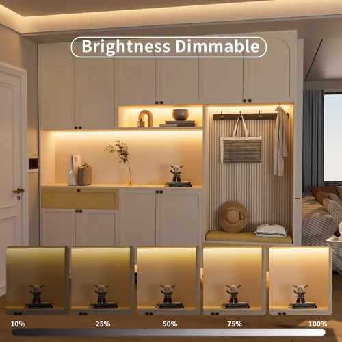 Miniatura 3 de MIWISE COB - Tira de luz LED de 20 pies/6.1m, CRI 90+ blanco cálido 3000 K, alto lumen, regulable, súper brillante, flexible, DC24V, cinta de luz