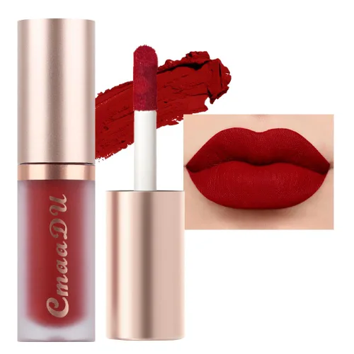 Miniatura 19 de evpct 1 Pieza Lápiz Labial Líquido Mate Malva Brillo Labial Conjunto Brillante para Mujeres Negras 24 Horas Rosa Lápiz Labial Sedoso Terciopelo