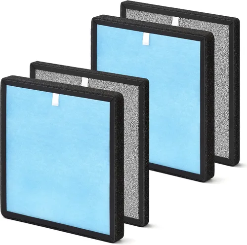 Miniatura 8 de Filtro de repuesto HJ-H23 compatible con Hejiko HJ-H23 Air Pu-rifier, combina con el modelo No. HJ-H23-RF, 2 juegos de filtros HJ-H23 extraíbles que