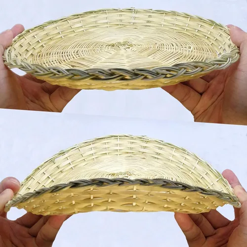 Miniatura 4 de BB HOME, ZHONGER BHO - Soporte para platos de papel de bambú tejido a mano, 10 pulgadas, juego de 4 para picnic, fiesta en casa y comedor diario