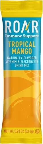 Miniatura 4 de ROAR Polvo de apoyo inmunológico, paquetes de hidratación con zinc y saúco, electrolitos en polvo, sin OMG, sin gluten, mango tropical, 12