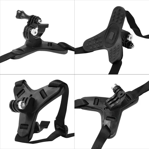 Miniatura 4 de Soporte de correa de barbilla para casco de motocicleta compatible con GoPro Hero 13, 12, 11, 10, 9, 8, 7, (2018), 6, Hero Black, DJI Osmo Action 5