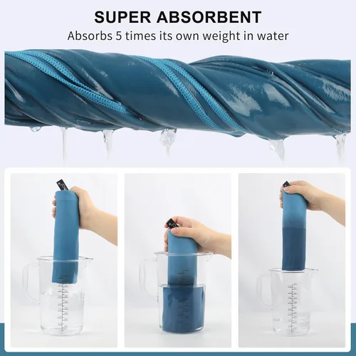Miniatura 4 de Toalla de microfibra Rainleaf perfecta para viajes y gimnasio y camping. Secado rápido - Super absorbente - Ultra compacta - Liviana. Adecuada