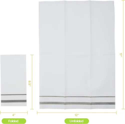 Miniatura 2 de FOCUSLINE 200 servilletas de baño desechables de tacto de lino, toallas de papel suaves y absorbentes, toallas de mano similares a la tela