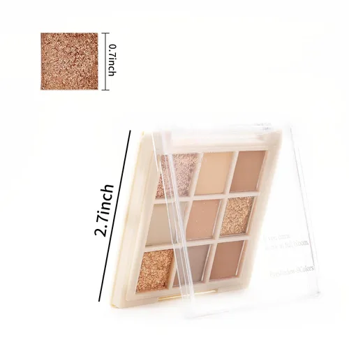 Miniatura 5 de Boobeen Paleta de sombras de ojos nude – maquillaje mate y brillante, polvo cremoso altamente pigmentado para sombra de ojos, crea un aspecto
