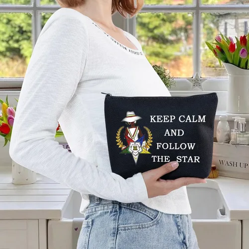 Miniatura 6 de LEVLO Bolsa de cosméticos de hermandad de hermandad de mujeres regalo para hermana Keep Calm And Follow The Star Sisterhood Merch, Sigue a The Star