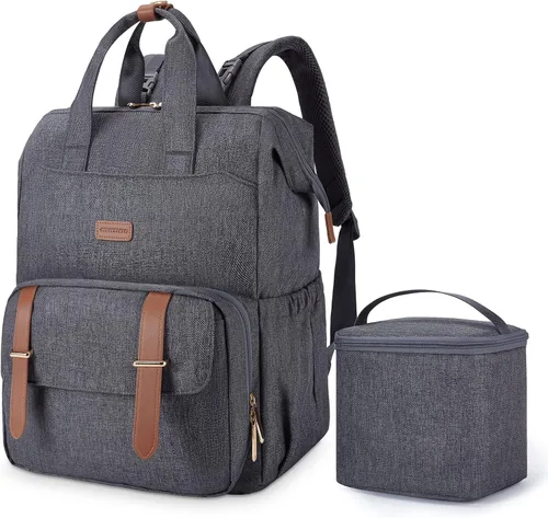 Miniatura 8 de Moclla para extractor de leche mommore para Spectra S1, S2, mochila para pañales Medela para mamás trabajadoras con funda para laptop de 15.6 Negro
