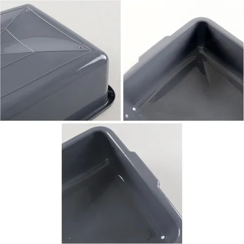 Miniatura 3 de Drephia Paquete de 4 tinas de autobús de 13 L de utilidad comercial, caja de autobús de plástico, recipiente de carne de carnicero de grado