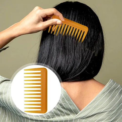 Miniatura 4 de Mini peine de dientes anchos, pequeño peine desenredante de viaje, peine de pelo rizado, peine portátil para ducha, peine húmedo para mujeres, peine