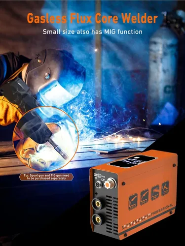 Miniatura 5 de Rubik Mini Soldador de Electrodo de 160A 110/220V, Máquina Soldadora 3 en 1 MIG/MMA/Lift Tig, Máquina de Soldadura de Arco Portátil con Inversor