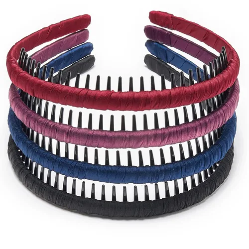 Miniatura 8 de 4 unidades - Diadema multicolor con dientes de resina protectora - Diadema con peine - Accesorios para el cabello para mujer por Beauty hair