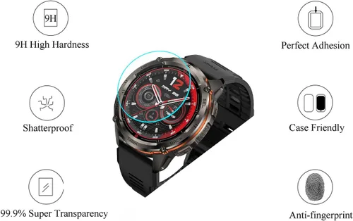Miniatura 2 de Protector de pantalla para reloj inteligente KOSPET Tank T3 Ultra 2 de 1.43 pulgadas [paquete de 5] Película de vidrio templado [dureza 9H]