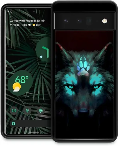Miniatura 38 de CARLOCA Funda compatible con iPhone 13 Pro, diseño gráfico de identidad negra espiritual lobo, a prueba de golpes, antiarañazos, para iPhone 13 Pro