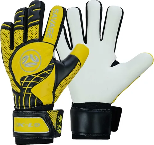Miniatura 9 de K-LO Guantes de portero: Guantes de portero de fútbol Savage Rise (unisex, juvenil, niños y adultos) – Salvajes de dedos para protección Palma