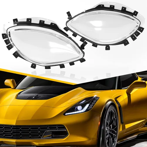 Miniatura 3 de Topteng Pasajero L+R par de lente de repuesto para 05-13 C6 Corvette